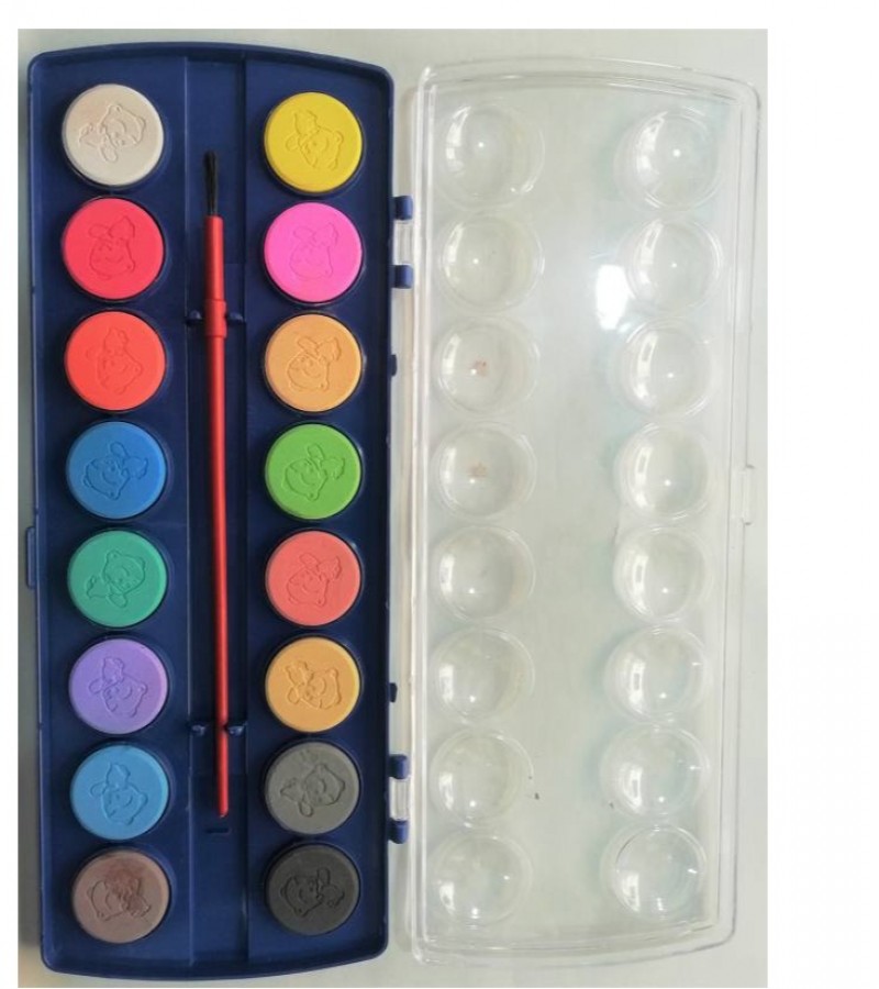 16PCs Watercolor Paint Set for Kids - Watercolor Set with 16 Colors & 1 Brush