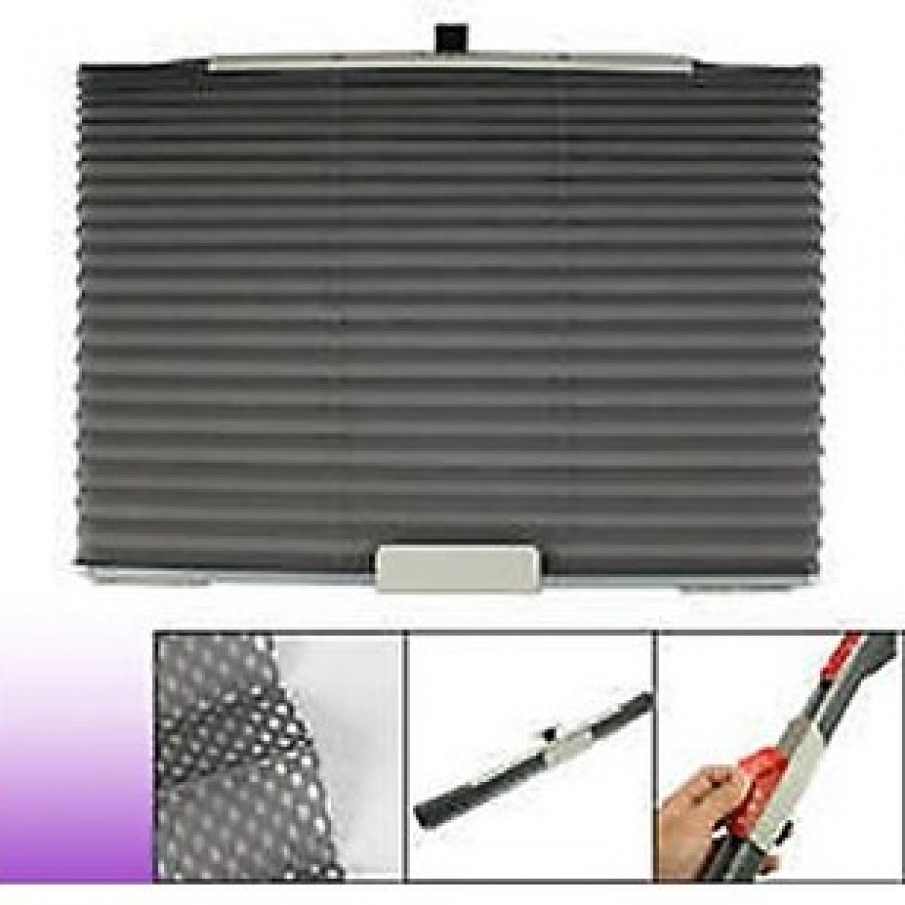 Auto Folding & Retracting Car Side Window Sun Shade - 2 Piece - Black