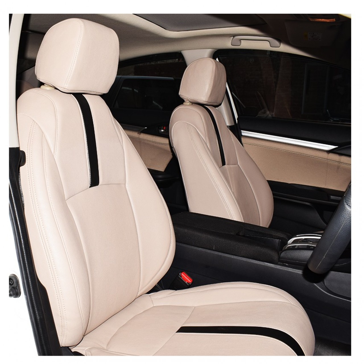 Honda Civic Seat Covers - Model 2016-2017 - Beige