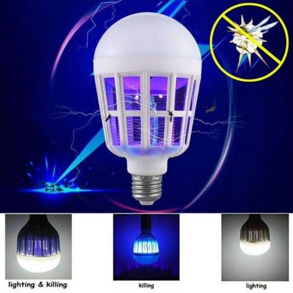 LED Safe Zapp Light Chemical Free Bug Repeller Flying Insects and Mosquito Killing Bulb
