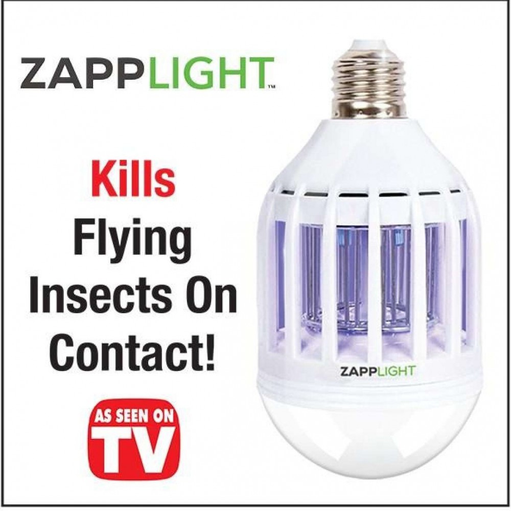 LED Safe Zapp Light Chemical Free Bug Repeller Flying Insects and Mosquito Killing Bulb