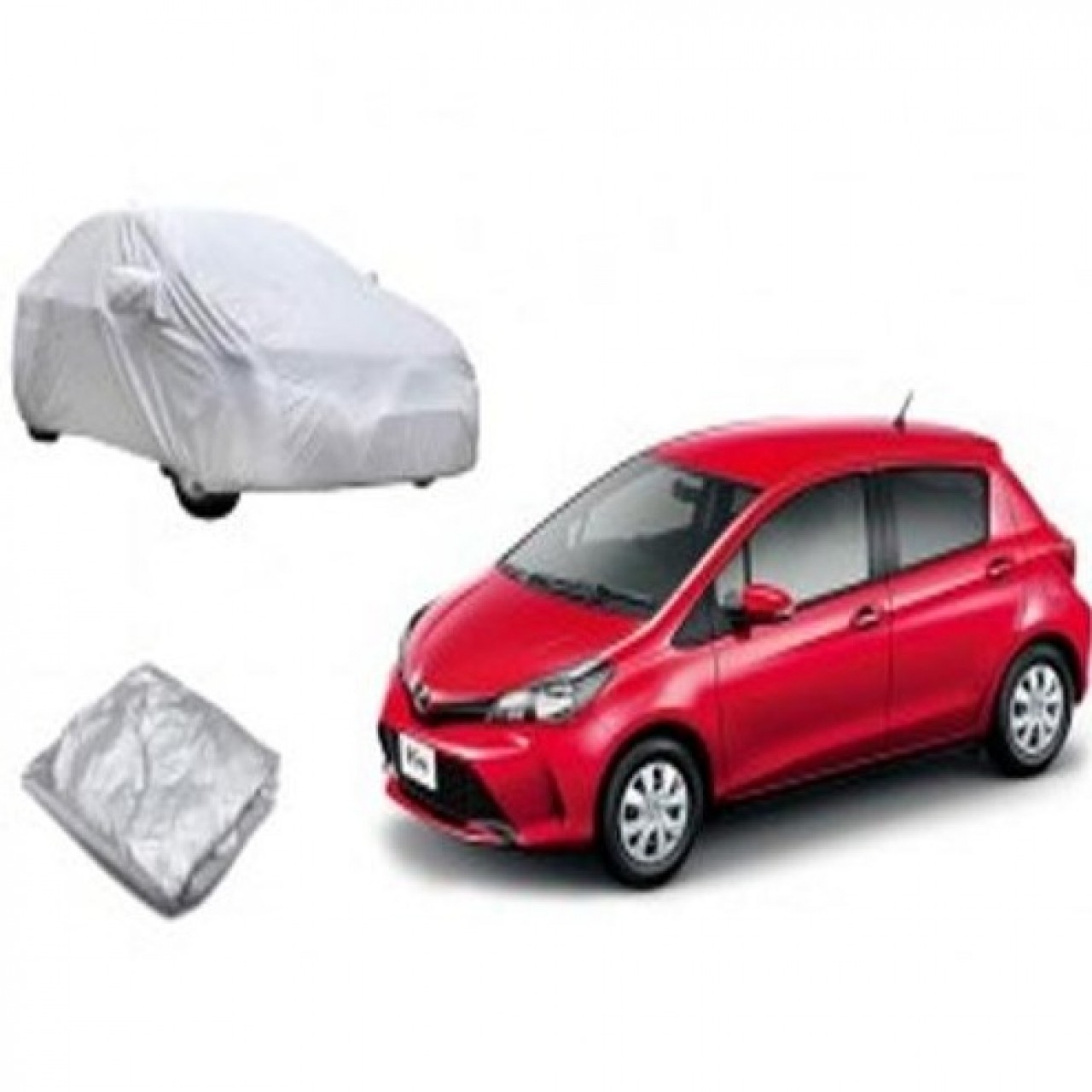 Toyota Car Top Cover - Water Proof & Scratch Proof - Vitz In Fleece