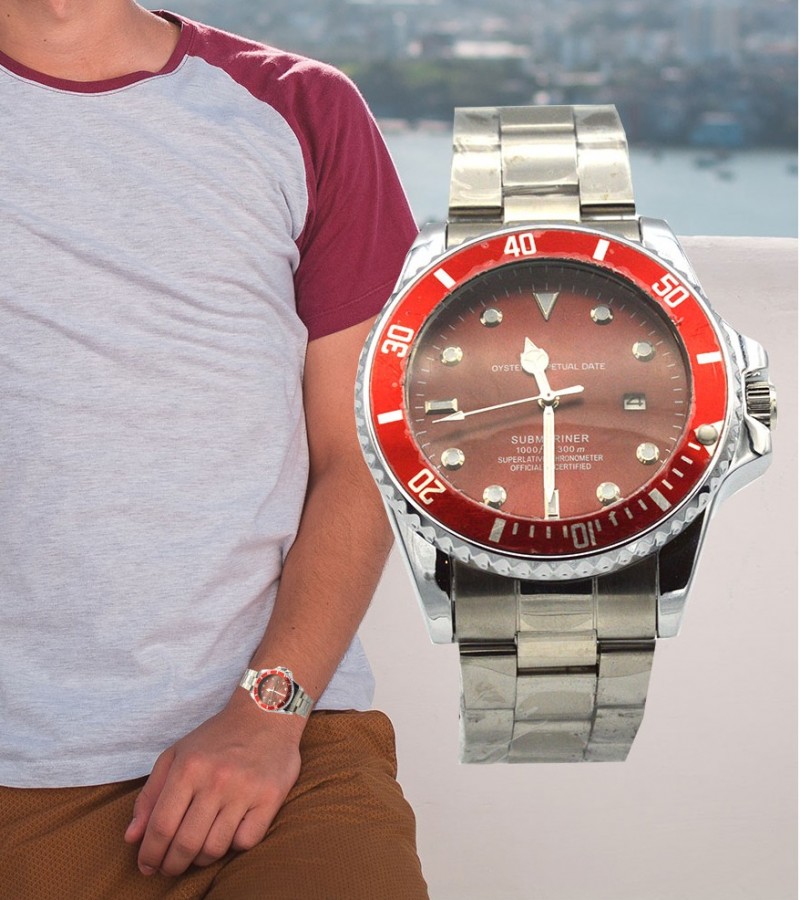 Red Dial Watch For Men
