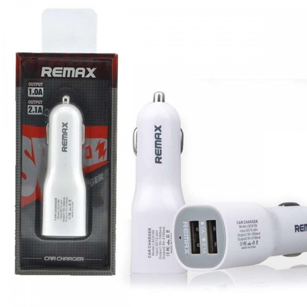 REMAX Car Charger dual (2) USB Ports Fast Charging 2.1 A