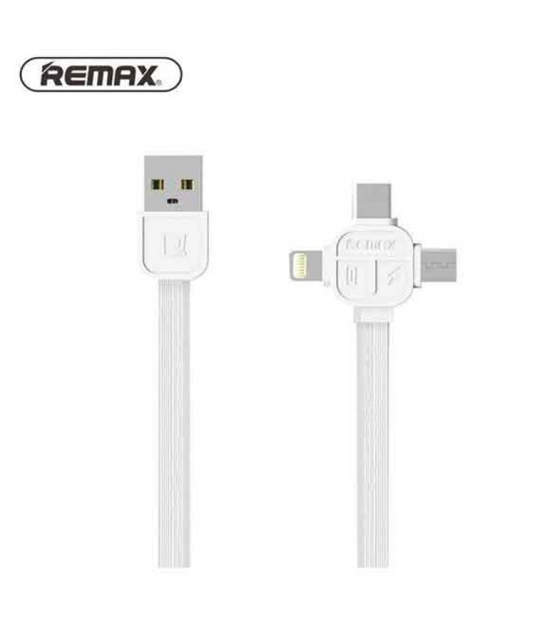 Remax RC-066th Lesu Series 3 in 1 Charging Cable - White