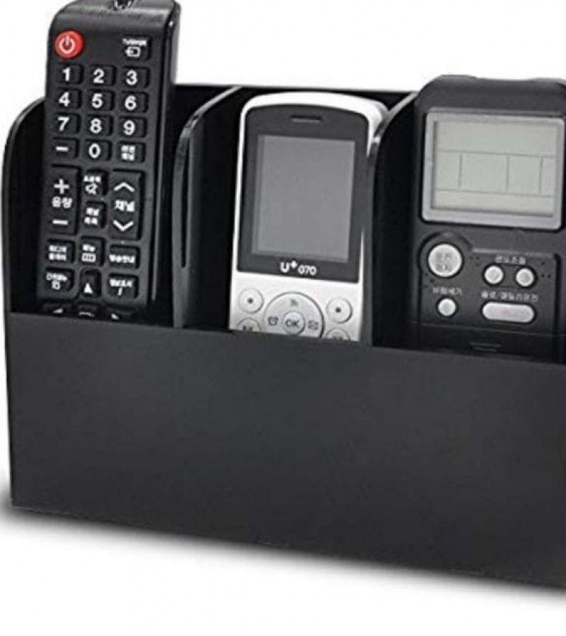 Remote Control Holder Wall Mount Media Organizer Box 3T Acrylic Plastic Black  CODE (0400)