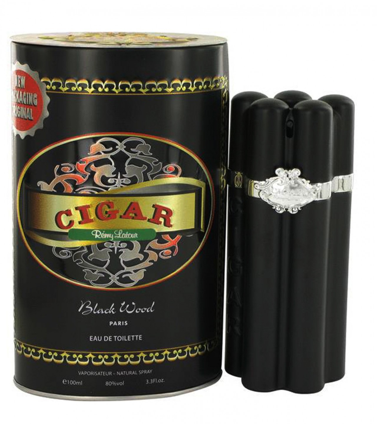 Remy Latour Cigar Black Wood Perfume For Men Eau De Toilette Spray, 3.3 Ounces - 100 ml
