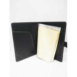 Rexine Pocket Folder For A4 Size Pages - PF-859 - Black 12 Pockets