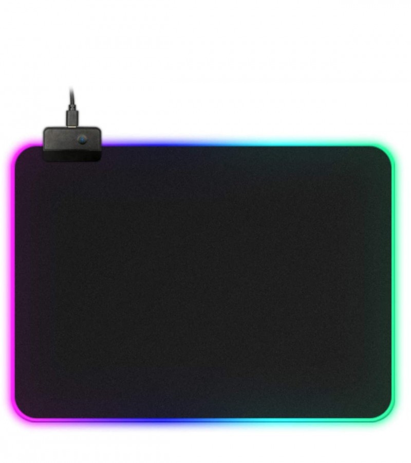 RGB Gaming Mouse Pad RASURE 9 Modes Glowing Anti-Slip Soft Keyboard Mouse Mat Medium - 13.5*10inches
