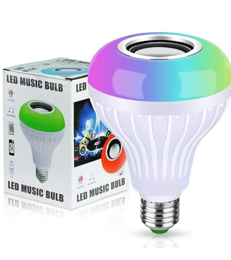 RGB Wireless Bluetooth Speaker Music LED Bulb with Remote control