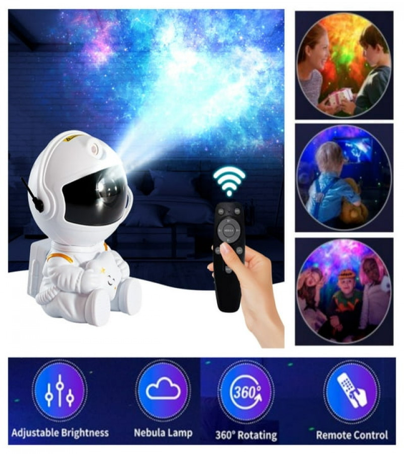 Galaxy Astronauts Projector Light: Large Size with Wireless Remote and Multi-functionality in Box Packing