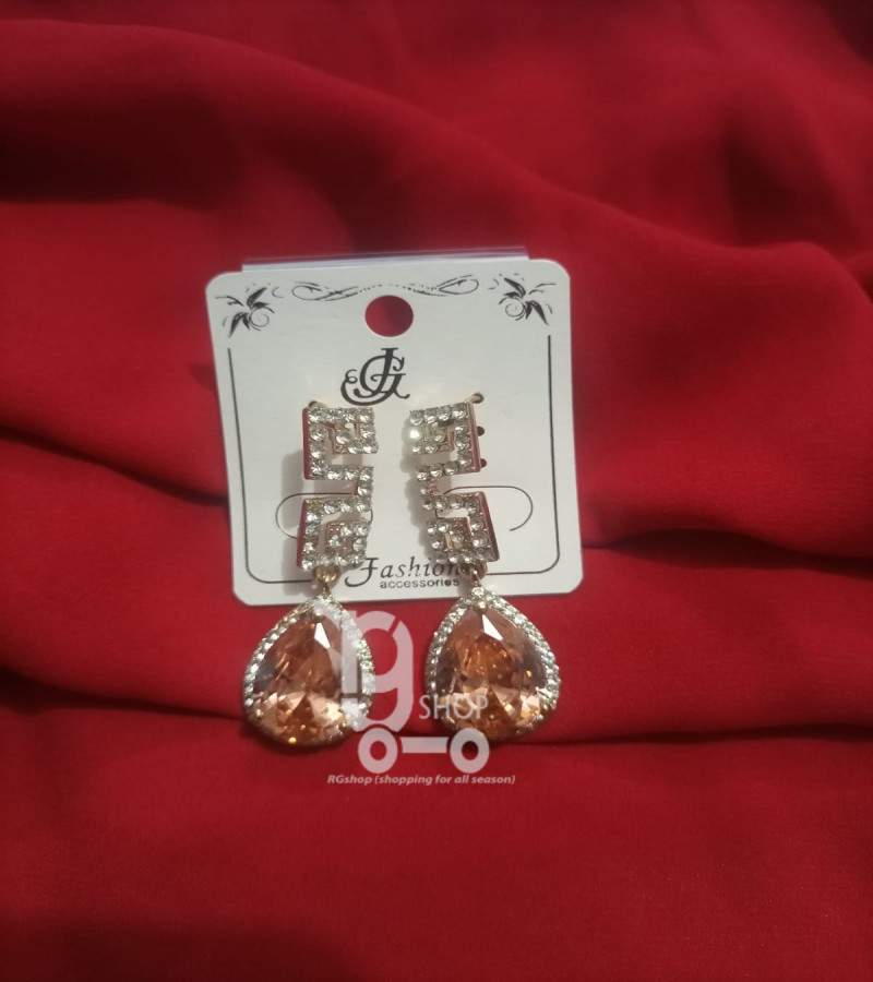 New arrival Orange color fancy earring