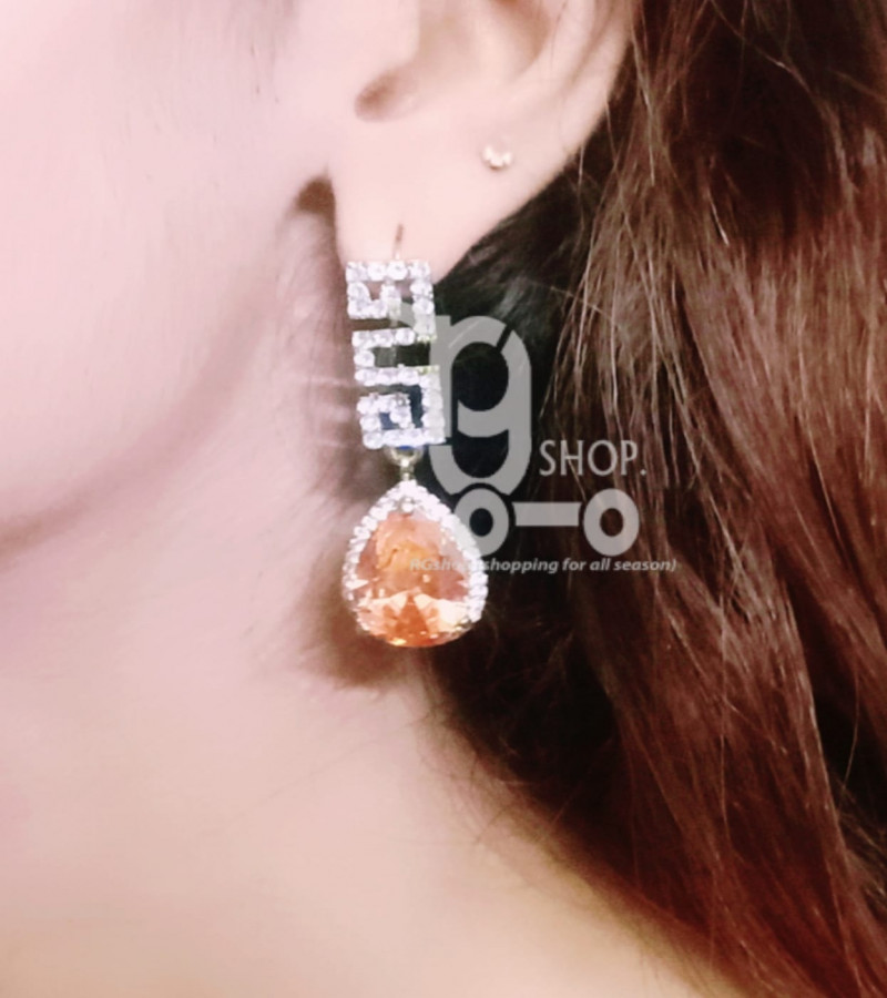 New arrival Orange color fancy earring
