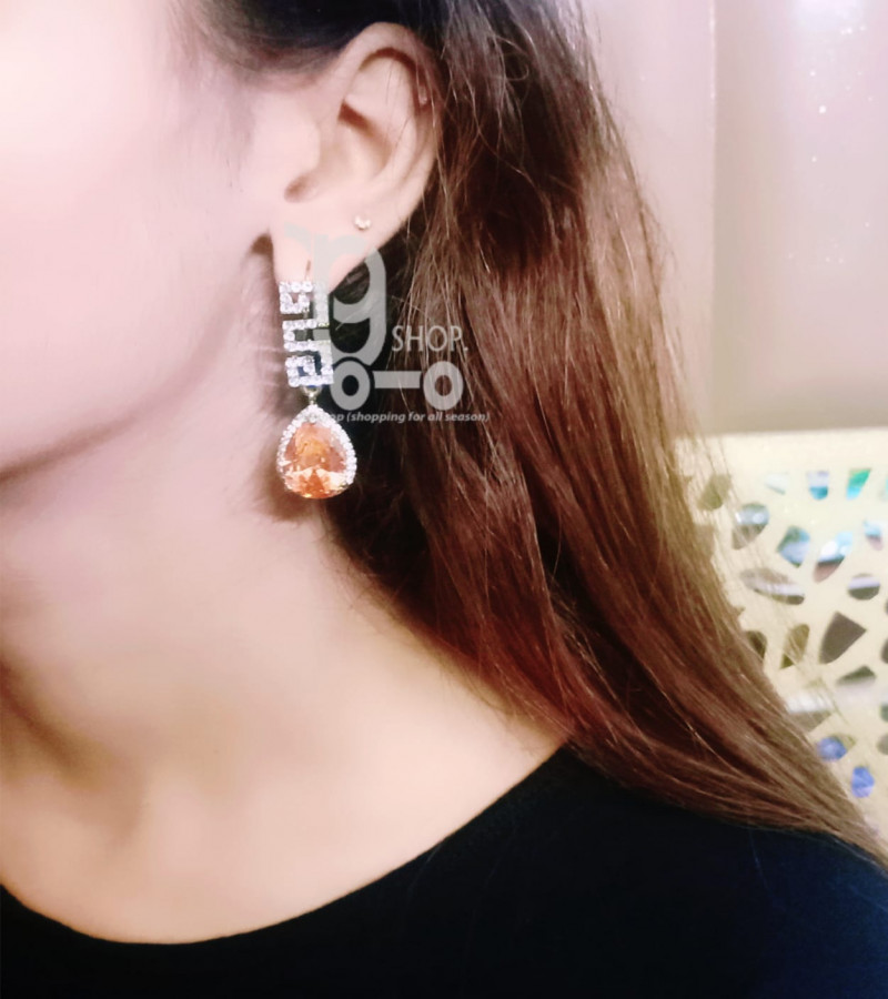 New arrival Orange color fancy earring