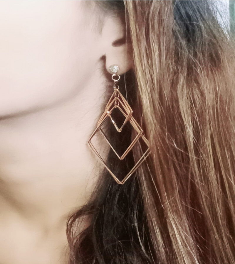 New Eid Arrival Golden and Silver color 6 layer earrings