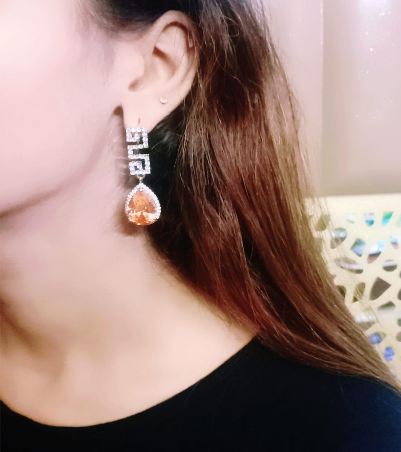 New Eid arrival Orange color fancy earring
