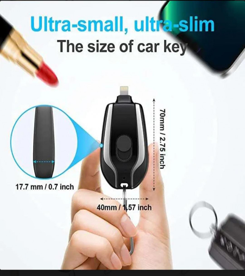 The new mini keychain portable power bank for all type moblie