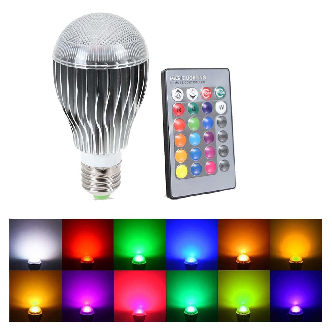 Led Rgb Bulb Light Model - Remote Control