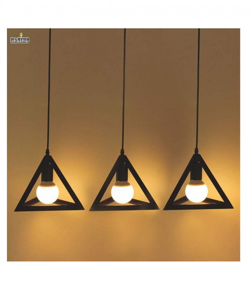 Hanging Light Triangle Shape Without Bulb