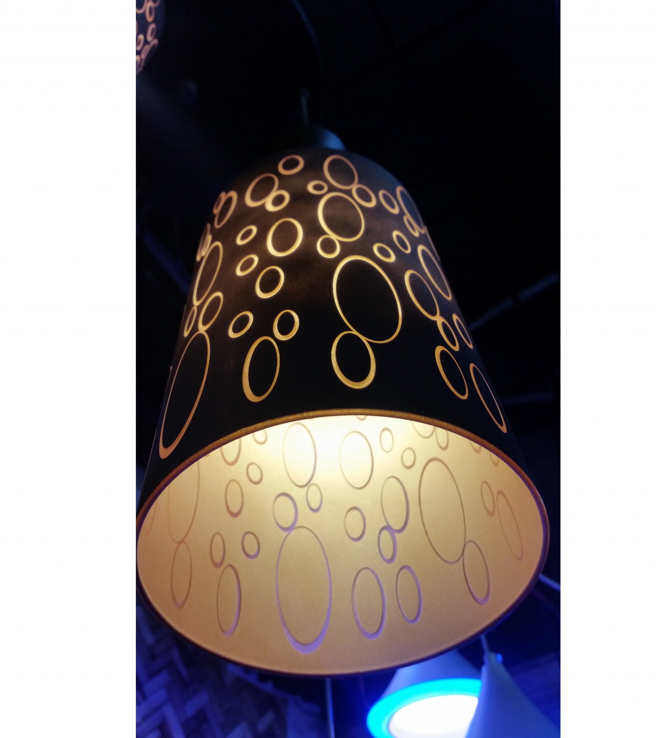 Imported Cylinder Shape Circle Design Glass Hanging Light/ Chandelier