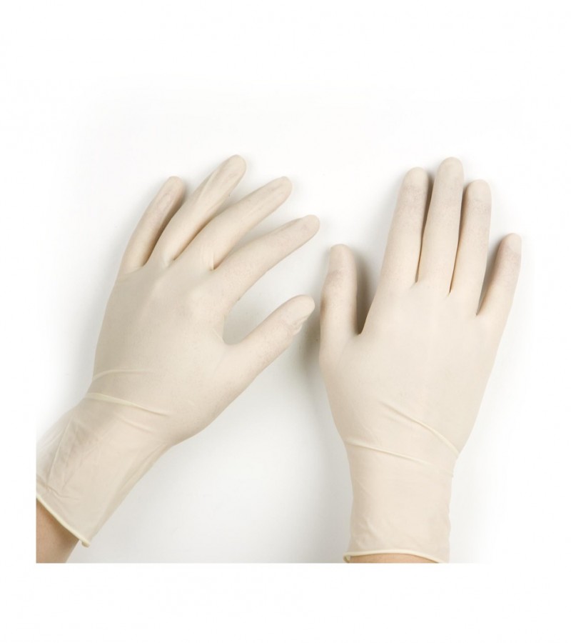 Latex Examination Safety Hand Gloves – 100 Piece