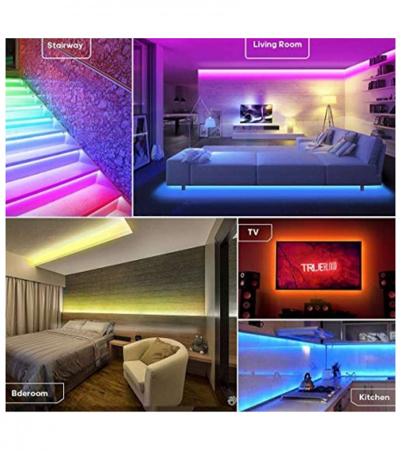 LED Strip Lights,16.4ft RGB 300LEDs Waterproof Light Strip Kits with infrared 44 Key