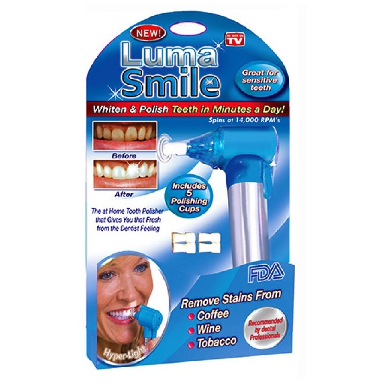 Luma Smile Tooth Polisher - Whiten & Polish Teeth In Minutes A Day
