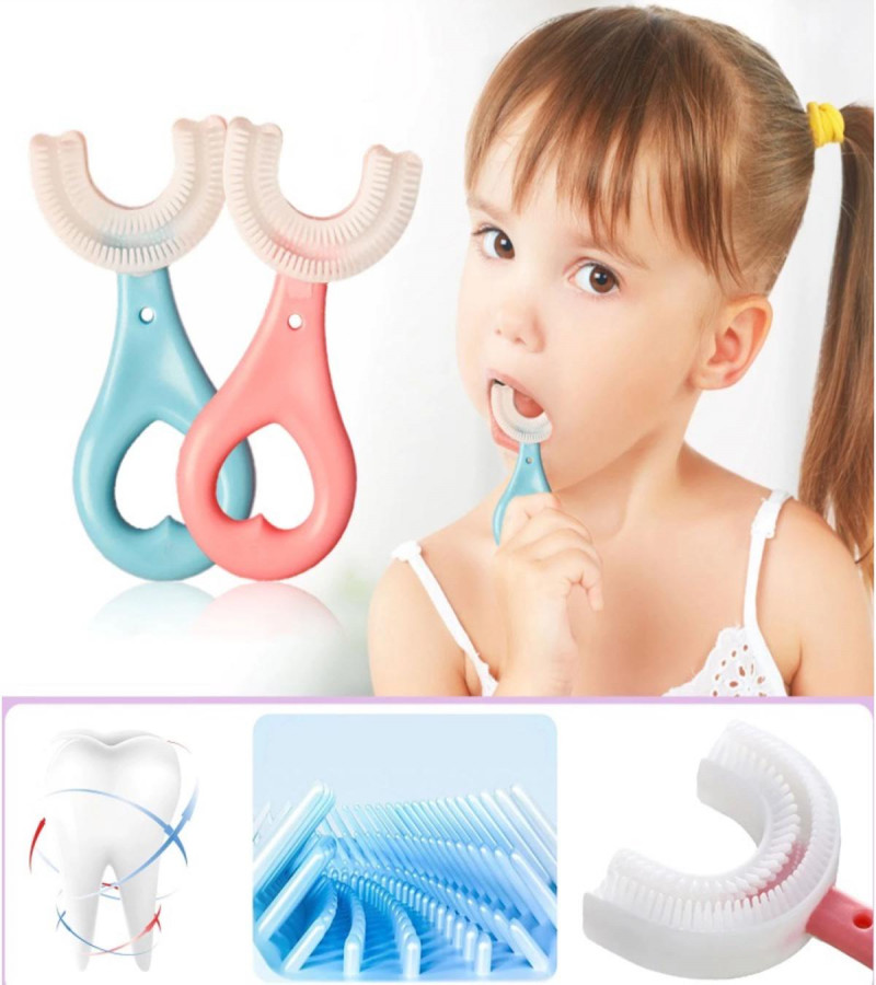 Kids Toothbrush 360 Degrees U Shaped Children's Toothbrush Tooth Dental Training Toothbrushes Oral Care Portable Mouth