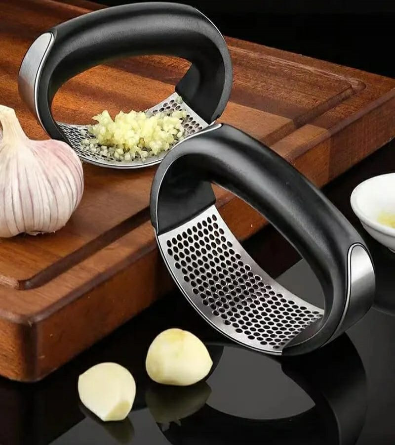 Stainless Steel Garlic Presser - Garlic press - Garlic Mincer Garlic Crusher Garlic Press Rocker Hand-held Garlic Presser