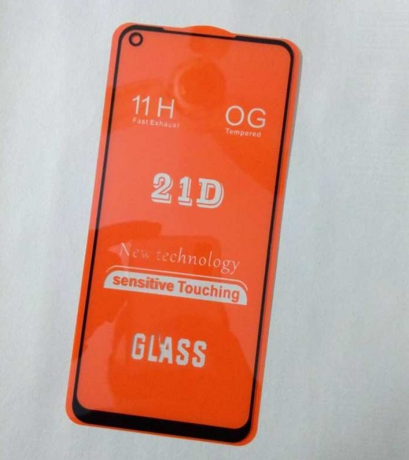 Samsung A21s - 9D - Full Glue - Full coverage - Edge to Edge - Protective Tempered Glass