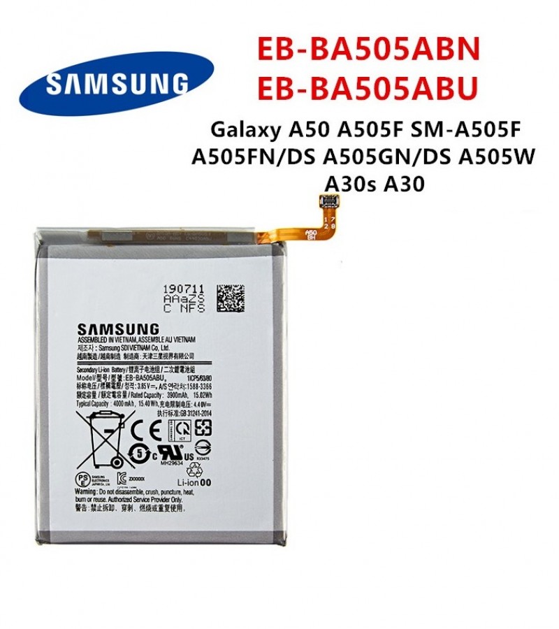 Samsung A30s Battery Replacement EB-BA505ABN Battery with 4000mAh Capacity-Silver