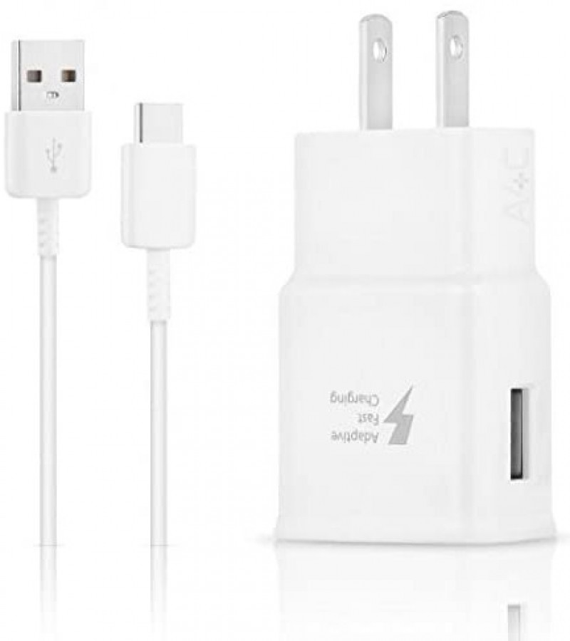 Samsung Galaxy S10 Plus 15W with certified USB Type-C Data and Charging Cable. (WHITE)