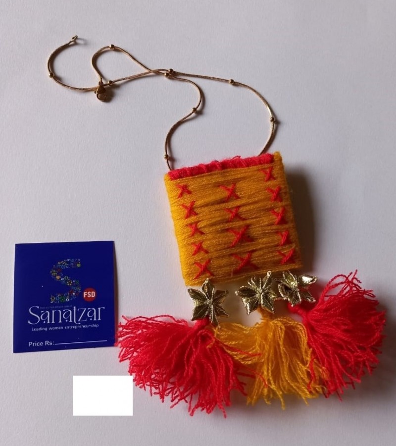 Traditional  handmade Necklace with tassels