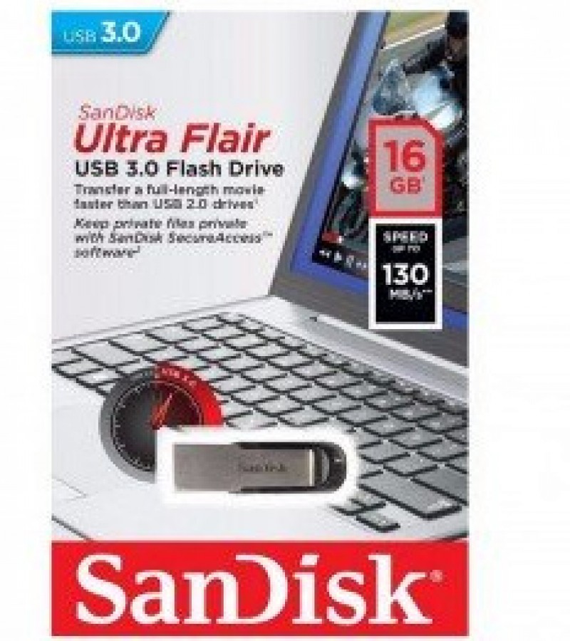 SanDisk Ultra Flair 3.0 USB Flash Drive - 16 GB