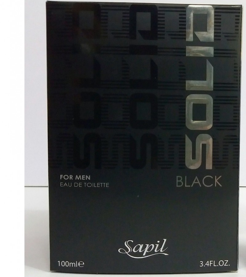 Sapil Solid Black EDT For Men 100ml