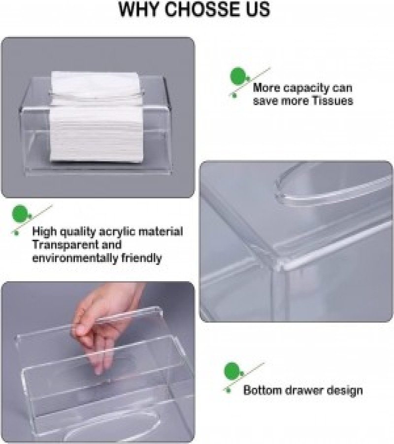 Rectangular Acrylic Tissue Box
