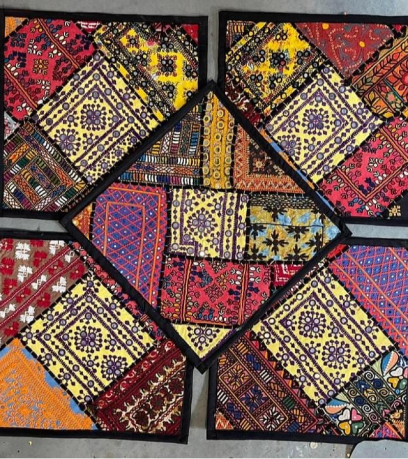 Traditional Handmade Cushion Covers For Sofa - Fancy Handmade Cusion Covers For Sofa - Pack of 5 Fancy