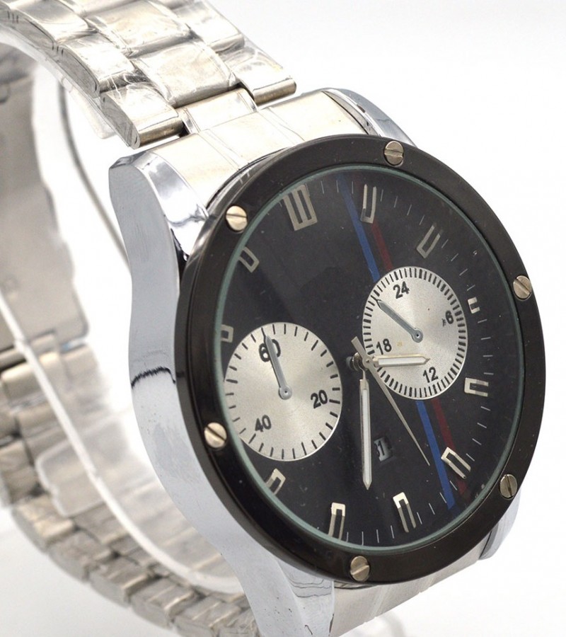 2 Chronograph & Black Dial Watch For Men