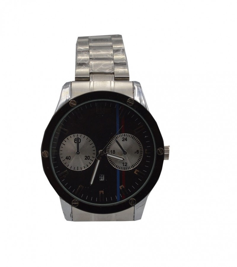 2 Chronograph & Black Dial Watch For Men