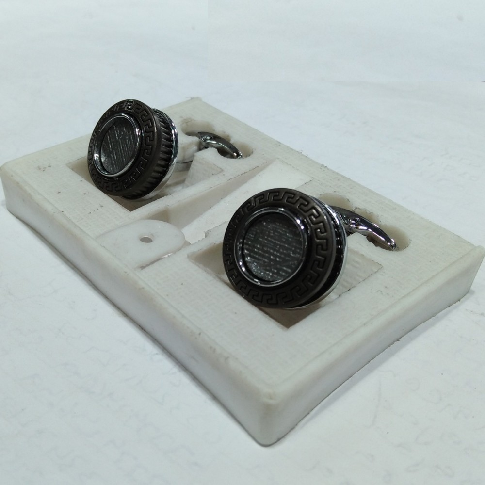 Amazing Round Shaped Steel Cufflinks Stud Set For Men
