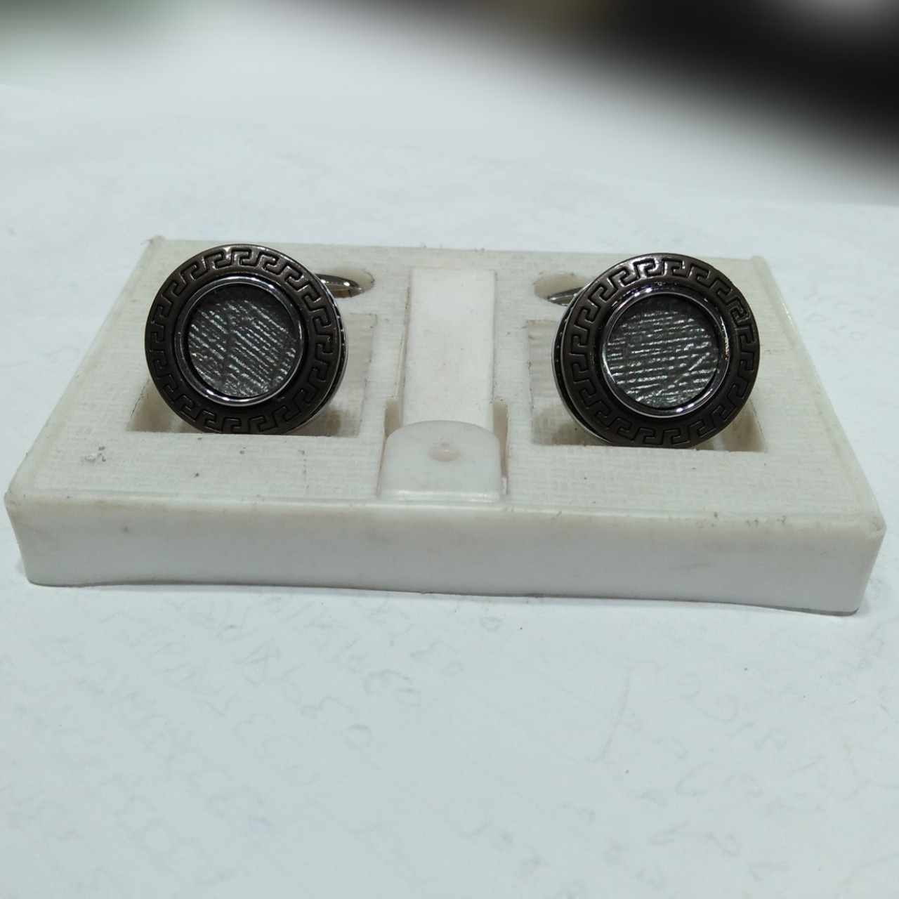 Amazing Round Shaped Steel Cufflinks Stud Set For Men