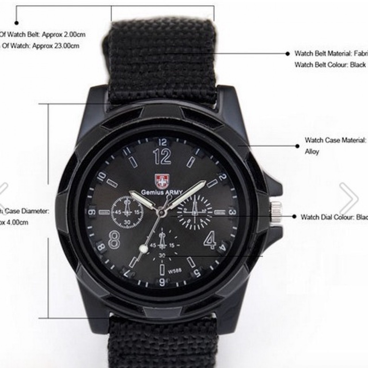 Army Watch Men - Case Shape Round