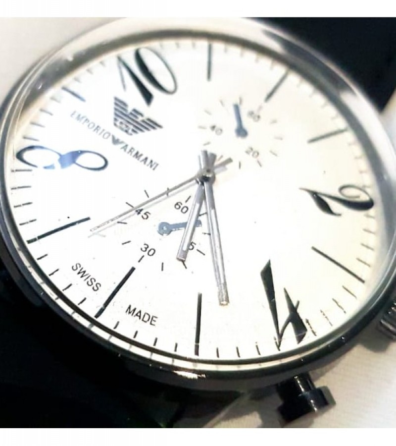 AW Collection Classic Fashion Elegant Chronograph Watch Casual Sport Leather Band Mens Watches