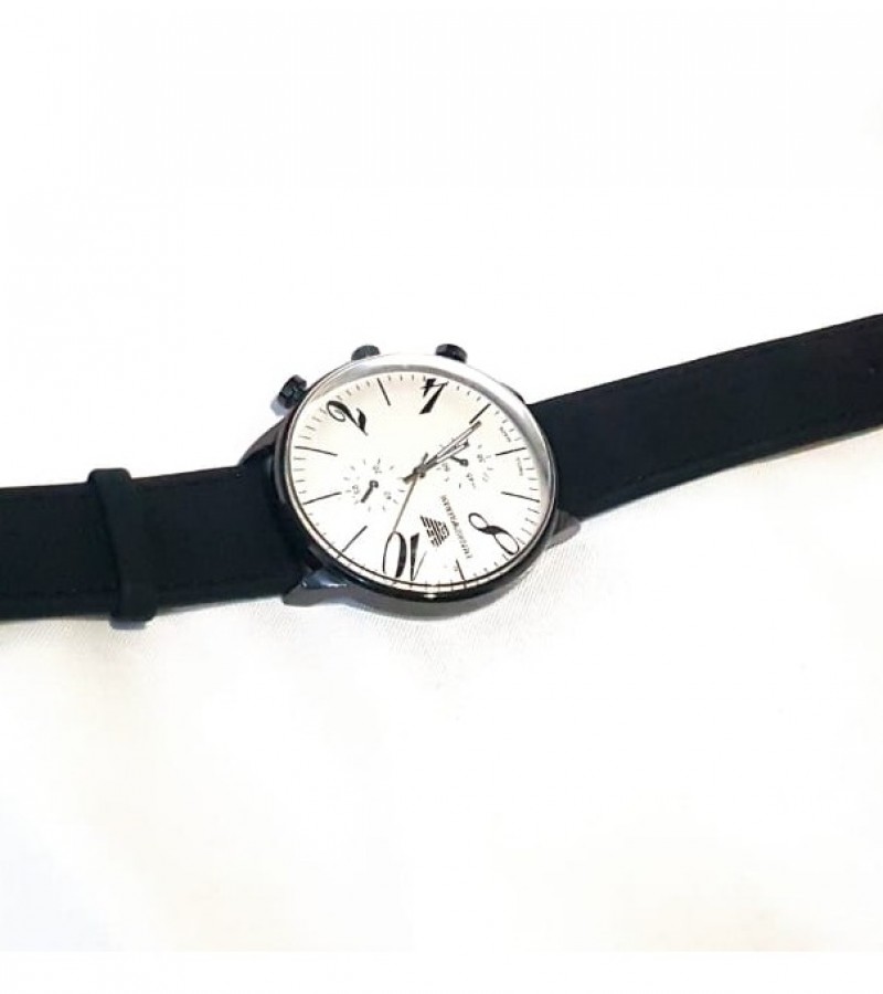 AW Collection Classic Fashion Elegant Chronograph Watch Casual Sport Leather Band Mens Watches