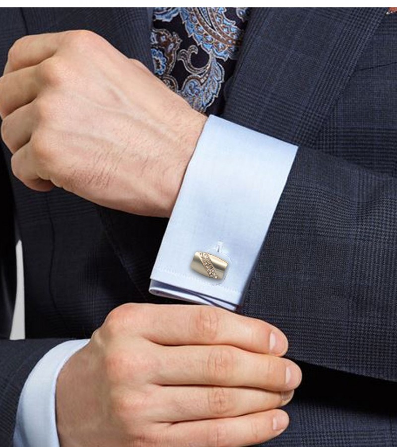 Beautiful Double Tone Cufflinks(MC1570)