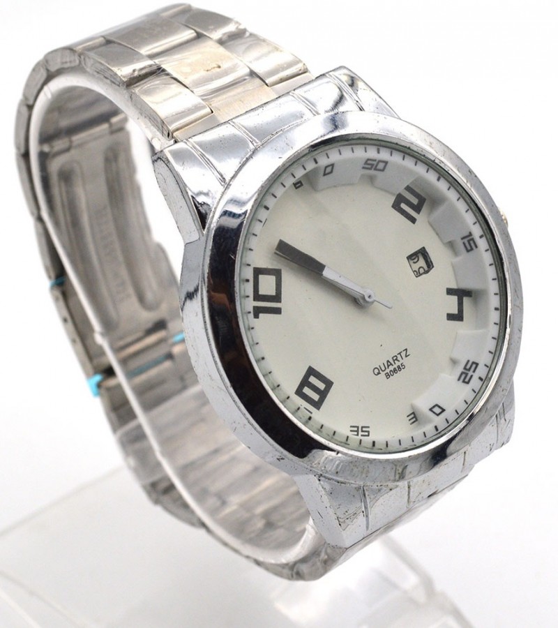 Beautiful White Dial Watch For Men