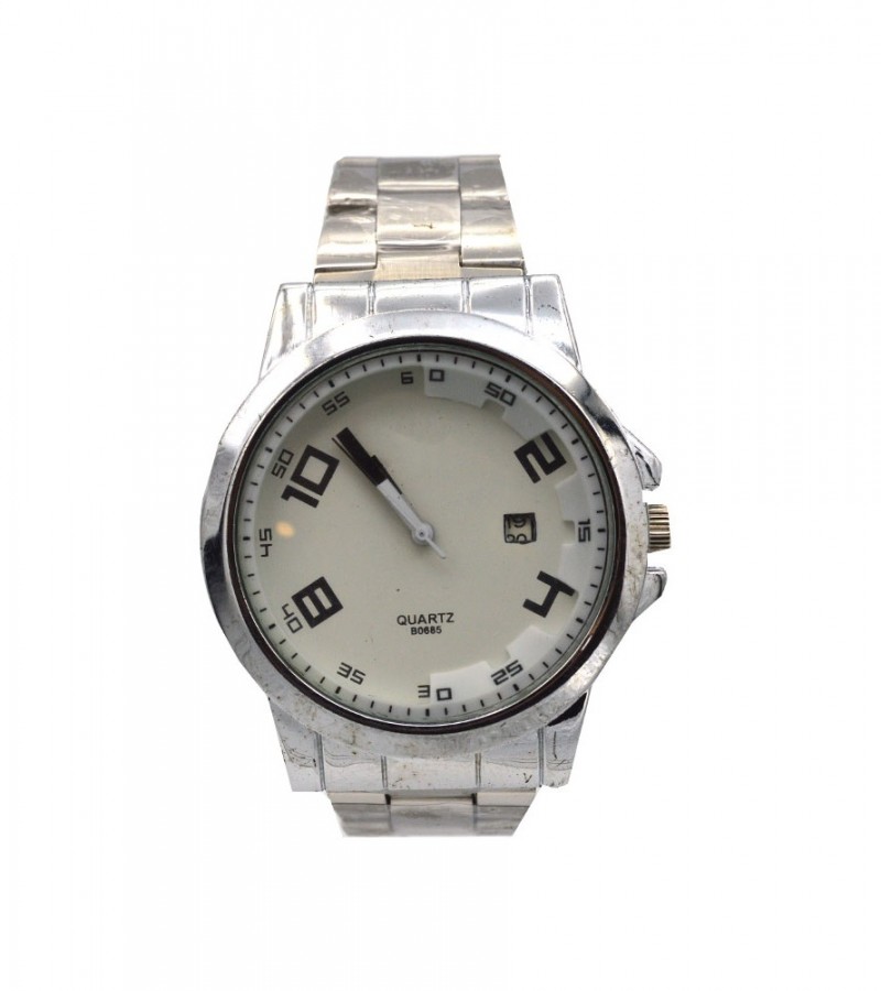 Beautiful White Dial Watch For Men