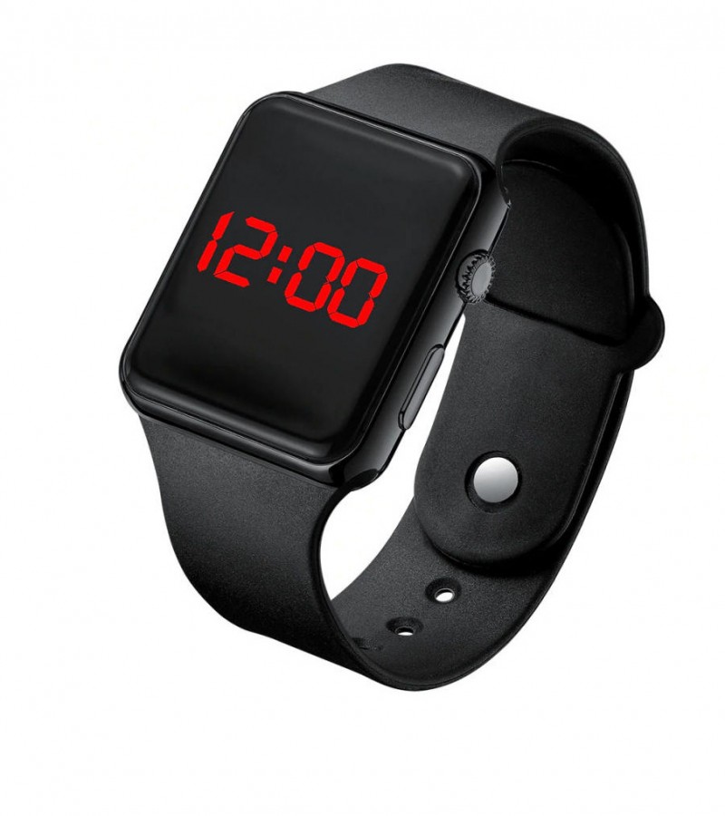 Best Quality Square Digital Silicone Sports Watch For Men