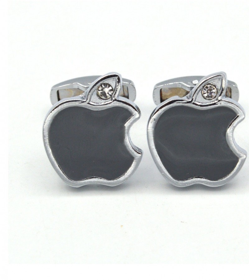 Black Apple Logo Cufflinks  MC1693