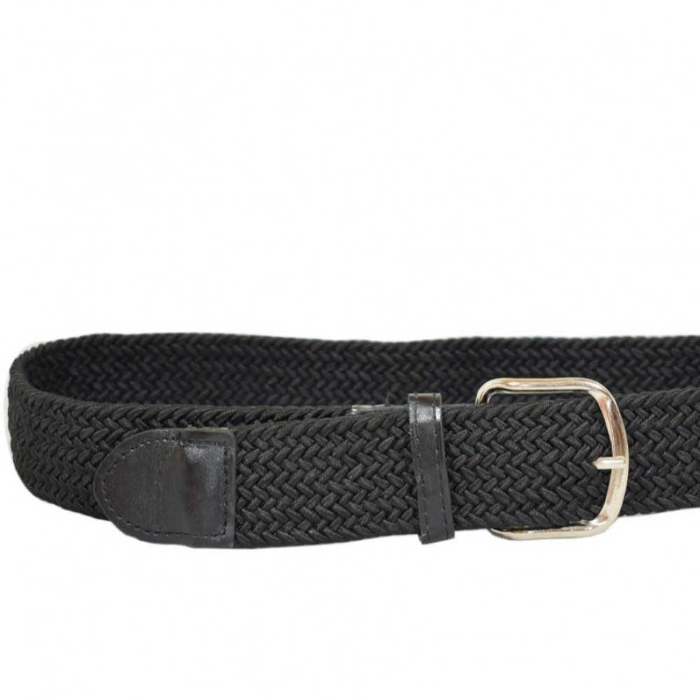 Black Canvas Belt Stretchable Unisex Free Size Strong Stylish